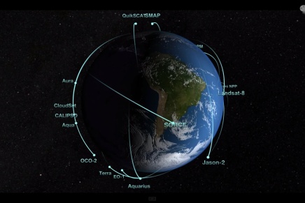 Una fascinante animación de los satélites de la NASA